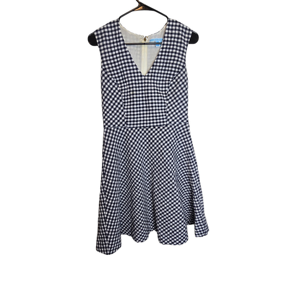 Draper James Gingham A-Line Dress size 6 blue